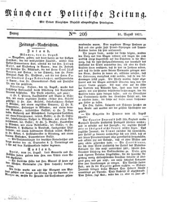 Münchener politische Zeitung (Süddeutsche Presse) Freitag 31. August 1827