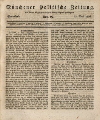 Münchener politische Zeitung (Süddeutsche Presse) Samstag 23. April 1836