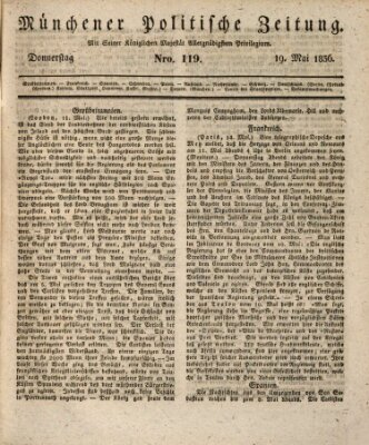 Münchener politische Zeitung (Süddeutsche Presse) Donnerstag 19. Mai 1836