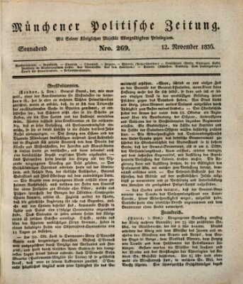 Münchener politische Zeitung (Süddeutsche Presse) Samstag 12. November 1836