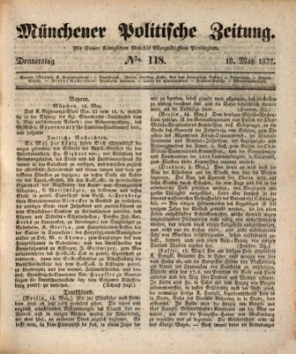 Münchener politische Zeitung (Süddeutsche Presse) Donnerstag 18. Mai 1837