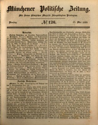 Münchener politische Zeitung (Süddeutsche Presse) Dienstag 26. Mai 1840