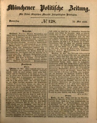 Münchener politische Zeitung (Süddeutsche Presse) Donnerstag 28. Mai 1840