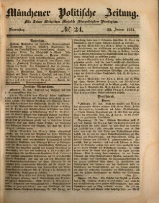 Münchener politische Zeitung (Süddeutsche Presse) Donnerstag 28. Januar 1841
