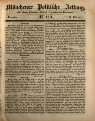 Münchener politische Zeitung (Süddeutsche Presse) Donnerstag 13. Mai 1841