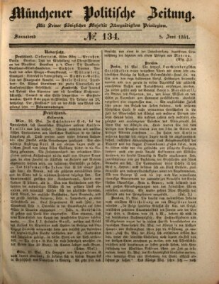 Münchener politische Zeitung (Süddeutsche Presse) Samstag 5. Juni 1841