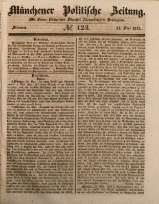 Münchener politische Zeitung (Süddeutsche Presse) Mittwoch 24. Mai 1843