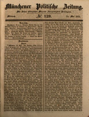 Münchener politische Zeitung (Süddeutsche Presse) Mittwoch 31. Mai 1843