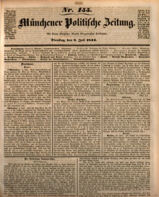 Münchener politische Zeitung (Süddeutsche Presse) Dienstag 2. Juli 1844