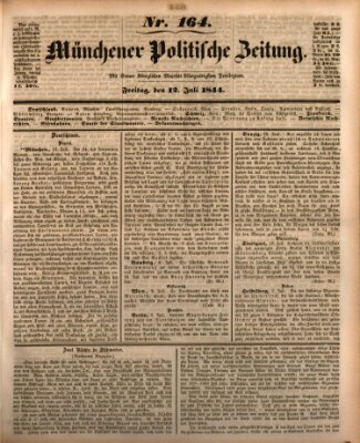 Münchener politische Zeitung (Süddeutsche Presse) Freitag 12. Juli 1844