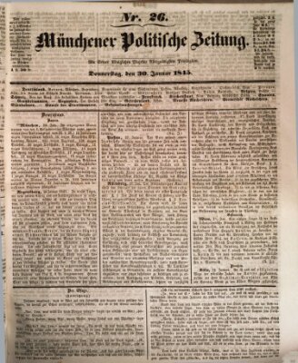 Münchener politische Zeitung (Süddeutsche Presse) Donnerstag 30. Januar 1845