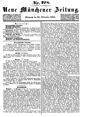 Neue Münchener Zeitung (Süddeutsche Presse) Mittwoch 21. November 1855
