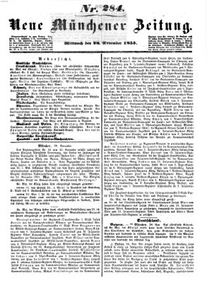 Neue Münchener Zeitung (Süddeutsche Presse) Mittwoch 28. November 1855
