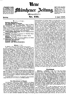 Neue Münchener Zeitung (Süddeutsche Presse) Freitag 5. Juni 1857