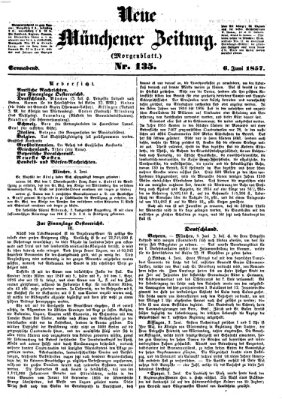 Neue Münchener Zeitung (Süddeutsche Presse) Samstag 6. Juni 1857