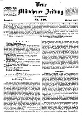 Neue Münchener Zeitung (Süddeutsche Presse) Samstag 13. Juni 1857
