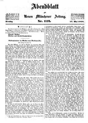 Neue Münchener Zeitung (Süddeutsche Presse) Dienstag 11. Mai 1858