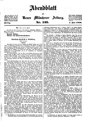 Neue Münchener Zeitung (Süddeutsche Presse) Freitag 4. Juni 1858