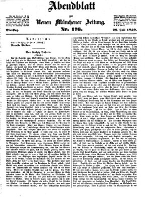 Neue Münchener Zeitung (Süddeutsche Presse) Dienstag 26. Juli 1859