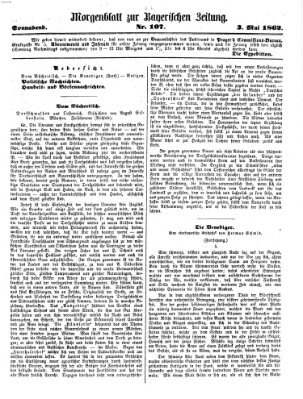 Bayerische Zeitung (Süddeutsche Presse) Samstag 3. Mai 1862