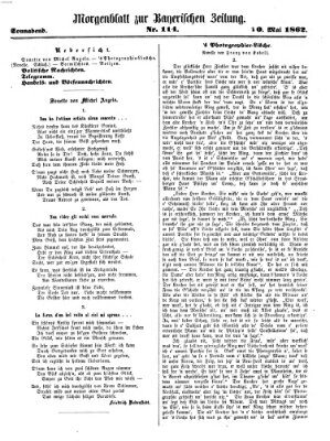 Bayerische Zeitung (Süddeutsche Presse) Samstag 10. Mai 1862