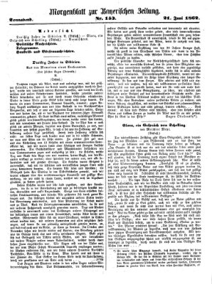 Bayerische Zeitung (Süddeutsche Presse) Samstag 21. Juni 1862