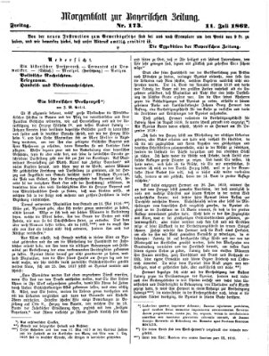 Bayerische Zeitung (Süddeutsche Presse) Freitag 11. Juli 1862