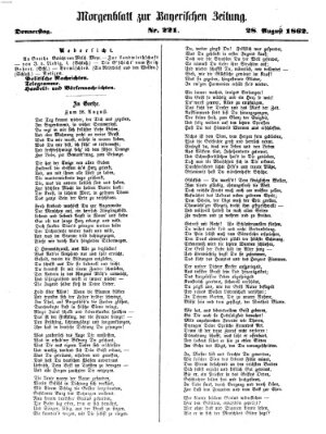 Bayerische Zeitung (Süddeutsche Presse) Donnerstag 28. August 1862