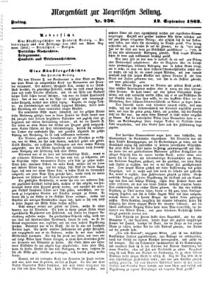 Bayerische Zeitung (Süddeutsche Presse) Freitag 12. September 1862
