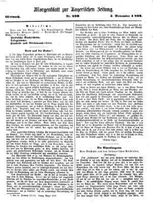 Bayerische Zeitung (Süddeutsche Presse) Mittwoch 5. November 1862