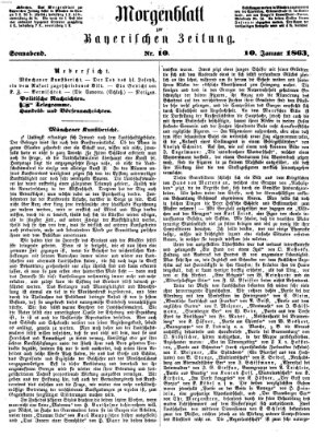 Bayerische Zeitung (Süddeutsche Presse) Samstag 10. Januar 1863