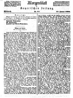 Bayerische Zeitung (Süddeutsche Presse) Mittwoch 13. Januar 1864