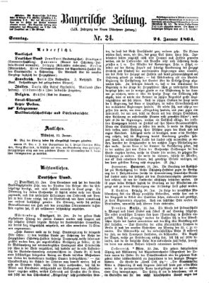 Bayerische Zeitung (Süddeutsche Presse) Sonntag 24. Januar 1864