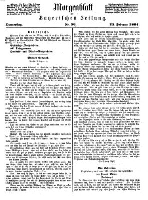 Bayerische Zeitung (Süddeutsche Presse) Donnerstag 25. Februar 1864