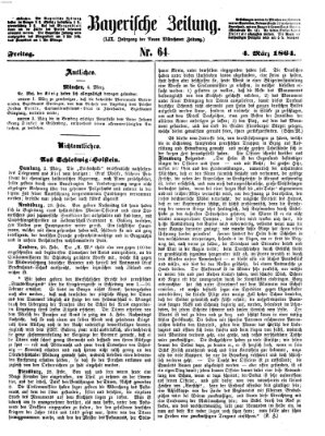 Bayerische Zeitung (Süddeutsche Presse) Freitag 4. März 1864