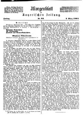 Bayerische Zeitung (Süddeutsche Presse) Freitag 4. März 1864