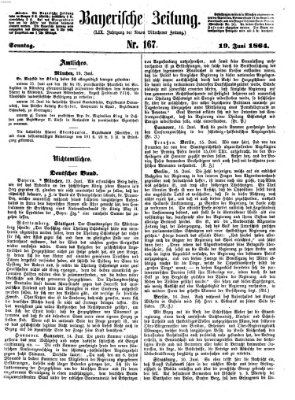 Bayerische Zeitung (Süddeutsche Presse) Sonntag 19. Juni 1864