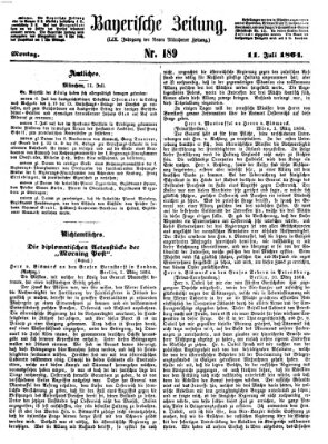 Bayerische Zeitung (Süddeutsche Presse) Montag 11. Juli 1864
