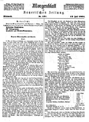 Bayerische Zeitung (Süddeutsche Presse) Mittwoch 13. Juli 1864