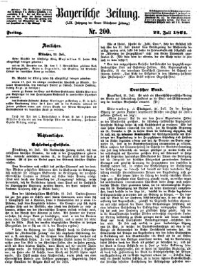 Bayerische Zeitung (Süddeutsche Presse) Freitag 22. Juli 1864