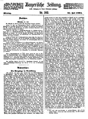 Bayerische Zeitung (Süddeutsche Presse) Montag 25. Juli 1864