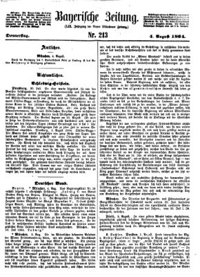 Bayerische Zeitung (Süddeutsche Presse) Donnerstag 4. August 1864
