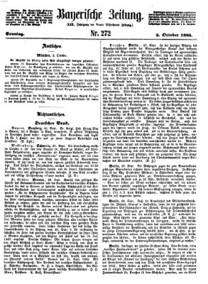 Bayerische Zeitung (Süddeutsche Presse) Sonntag 2. Oktober 1864