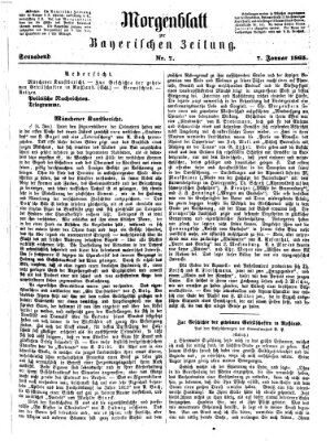 Bayerische Zeitung (Süddeutsche Presse) Samstag 7. Januar 1865