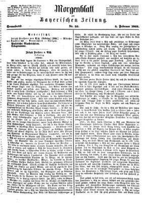 Bayerische Zeitung (Süddeutsche Presse) Samstag 4. Februar 1865