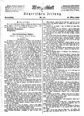Bayerische Zeitung (Süddeutsche Presse) Donnerstag 16. März 1865
