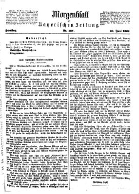Bayerische Zeitung (Süddeutsche Presse) Dienstag 20. Juni 1865