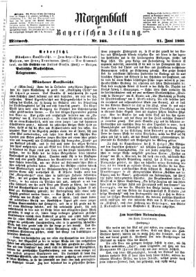 Bayerische Zeitung (Süddeutsche Presse) Mittwoch 21. Juni 1865