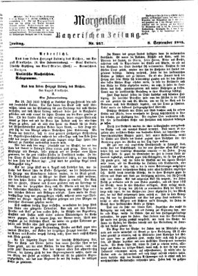 Bayerische Zeitung (Süddeutsche Presse) Freitag 8. September 1865