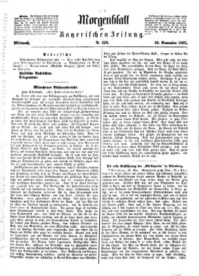 Bayerische Zeitung (Süddeutsche Presse) Mittwoch 29. November 1865